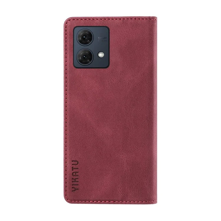 YIKATU YK-004 For Motorola Moto G84 5G Case Skin Touch PU Leather Stand Phone Cover