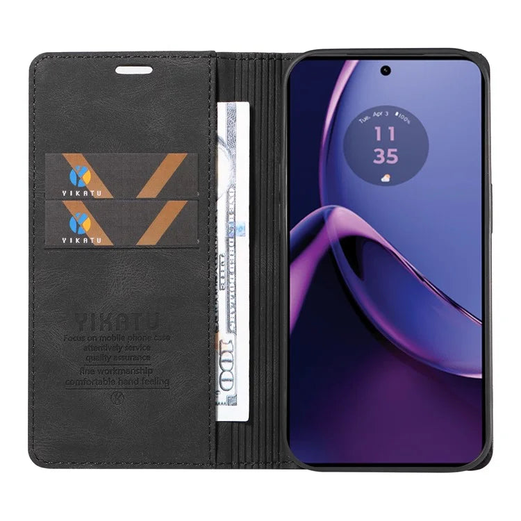 YIKATU YK-004 For Motorola Moto G84 5G Case Skin Touch PU Leather Stand Phone Cover
