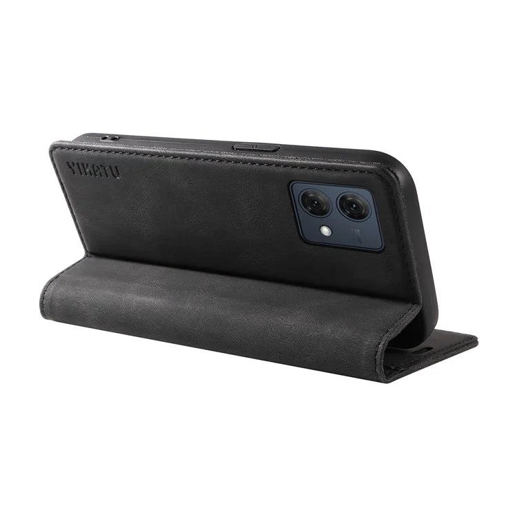 YIKATU YK-004 For Motorola Moto G84 5G Case Skin Touch PU Leather Stand Phone Cover