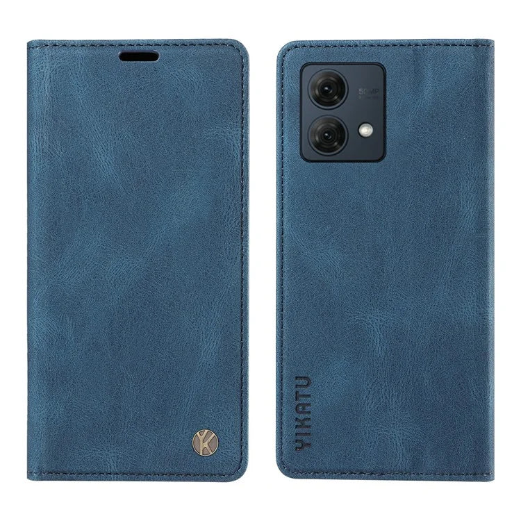YIKATU YK-004 For Motorola Moto G84 5G Case Skin Touch PU Leather Stand Phone Cover