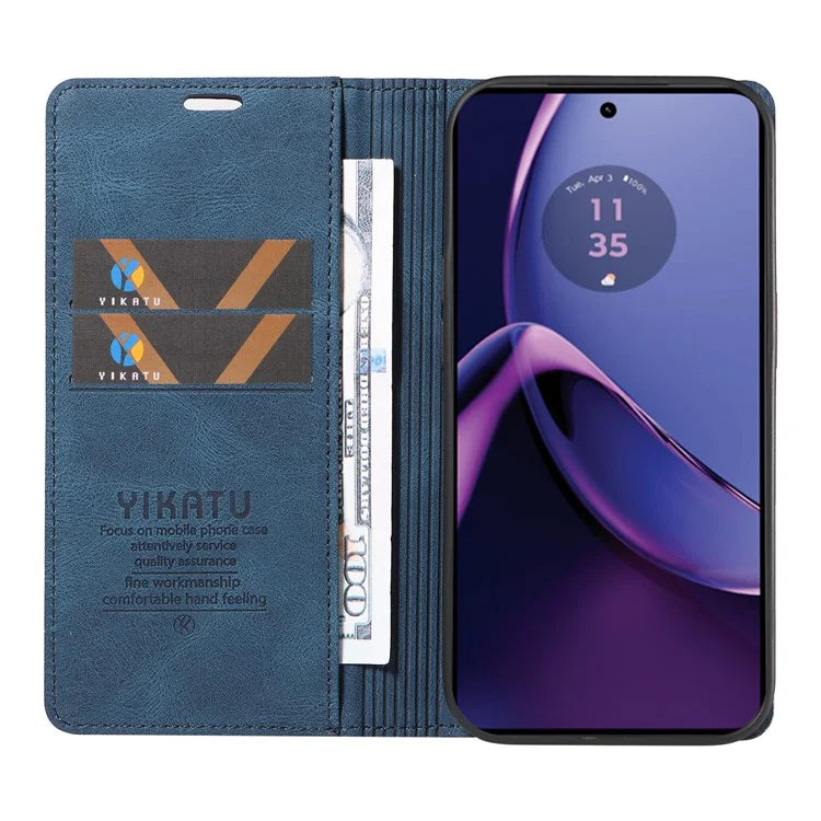 YIKATU YK-004 For Motorola Moto G84 5G Case Skin Touch PU Leather Stand Phone Cover