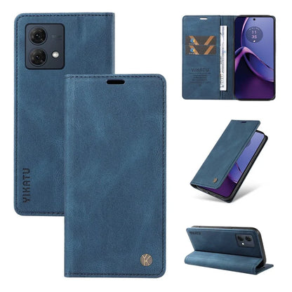 YIKATU YK-004 For Motorola Moto G84 5G Case Skin Touch PU Leather Stand Phone Cover
