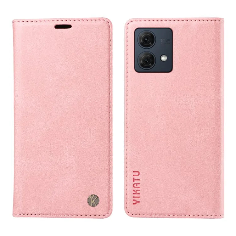 YIKATU YK-004 For Motorola Moto G84 5G Case Skin Touch PU Leather Stand Phone Cover