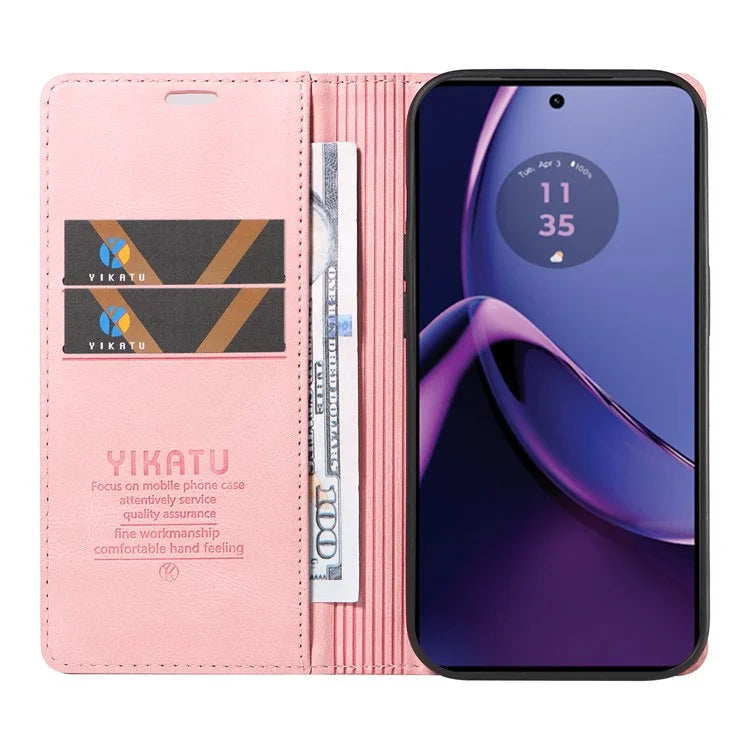 YIKATU YK-004 For Motorola Moto G84 5G Case Skin Touch PU Leather Stand Phone Cover