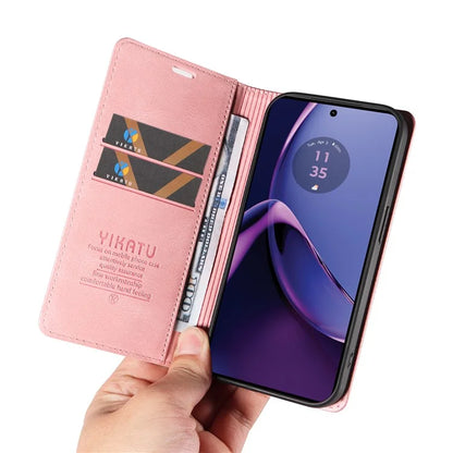 YIKATU YK-004 For Motorola Moto G84 5G Case Skin Touch PU Leather Stand Phone Cover