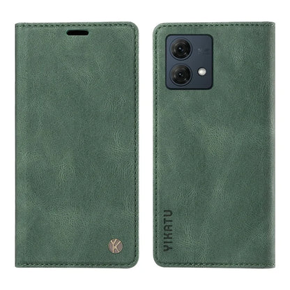 YIKATU YK-004 For Motorola Moto G84 5G Case Skin Touch PU Leather Stand Phone Cover