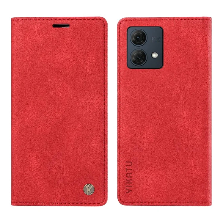 YIKATU YK-004 For Motorola Moto G84 5G Case Skin Touch PU Leather Stand Phone Cover