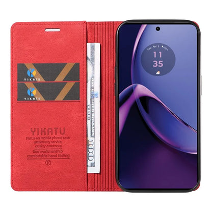 YIKATU YK-004 For Motorola Moto G84 5G Case Skin Touch PU Leather Stand Phone Cover