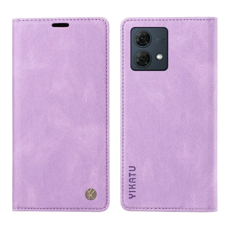 YIKATU YK-004 For Motorola Moto G84 5G Case Skin Touch PU Leather Stand Phone Cover
