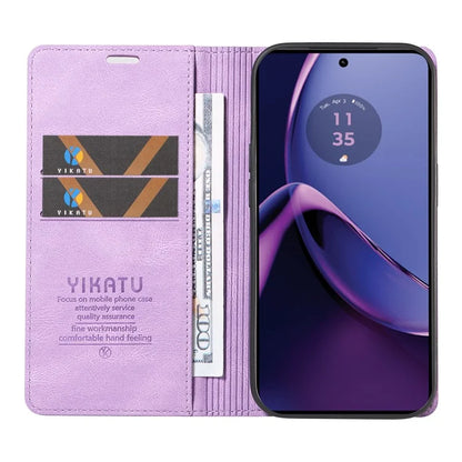YIKATU YK-004 For Motorola Moto G84 5G Case Skin Touch PU Leather Stand Phone Cover