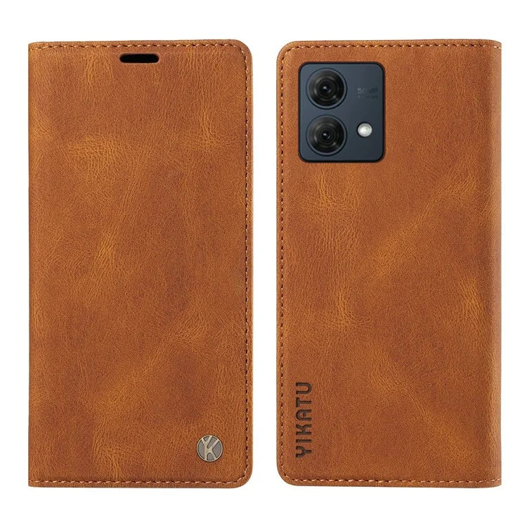 YIKATU YK-004 For Motorola Moto G84 5G Case Skin Touch PU Leather Stand Phone Cover