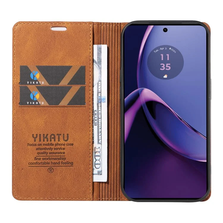 YIKATU YK-004 For Motorola Moto G84 5G Case Skin Touch PU Leather Stand Phone Cover