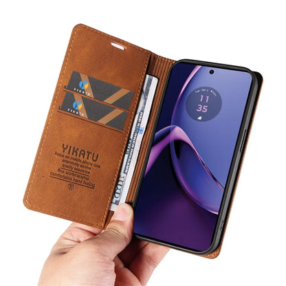 YIKATU YK-004 For Motorola Moto G84 5G Case Skin Touch PU Leather Stand Phone Cover