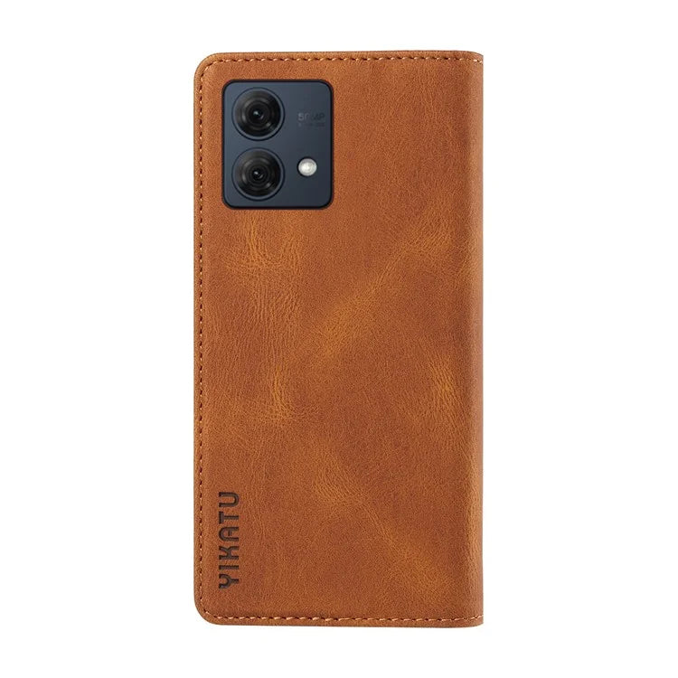YIKATU YK-004 For Motorola Moto G84 5G Case Skin Touch PU Leather Stand Phone Cover