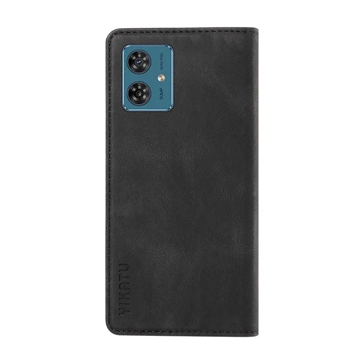 YIKATU YK-004 For Motorola Moto G54 5G Magnetic Case Flip Stand Skin-touch Feeling Leather Phone Cover