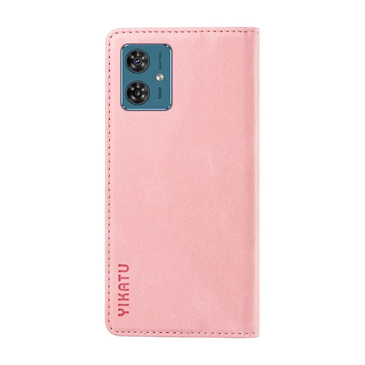 YIKATU YK-004 For Motorola Moto G54 5G Magnetic Case Flip Stand Skin-touch Feeling Leather Phone Cover