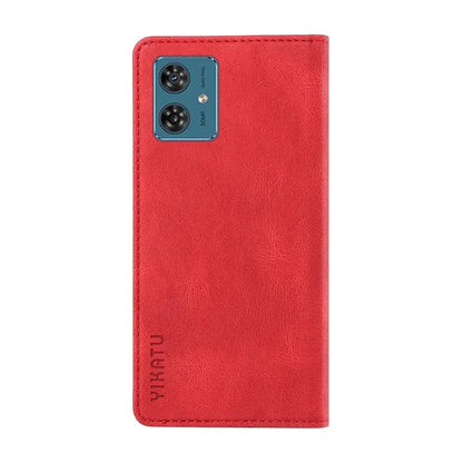 YIKATU YK-004 For Motorola Moto G54 5G Magnetic Case Flip Stand Skin-touch Feeling Leather Phone Cover