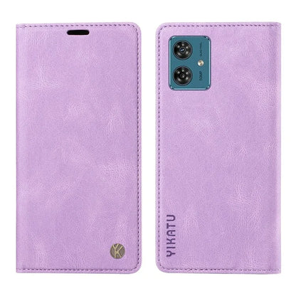YIKATU YK-004 For Motorola Moto G54 5G Magnetic Case Flip Stand Skin-touch Feeling Leather Phone Cover