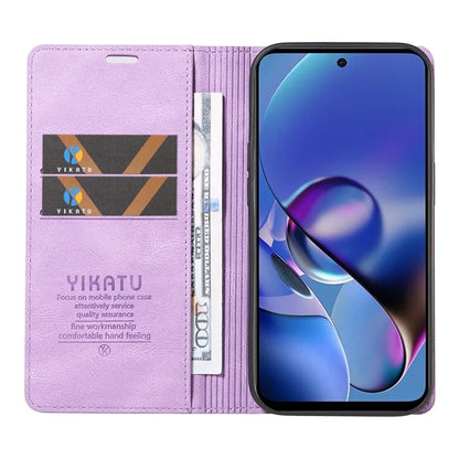 YIKATU YK-004 For Motorola Moto G54 5G Magnetic Case Flip Stand Skin-touch Feeling Leather Phone Cover