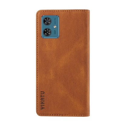 YIKATU YK-004 For Motorola Moto G54 5G Magnetic Case Flip Stand Skin-touch Feeling Leather Phone Cover
