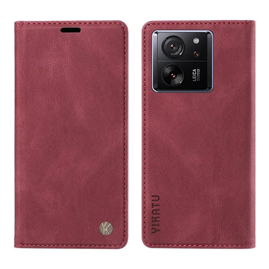 YIKATU YK-004 For Xiaomi 13T / 13T Pro / Redmi K60 Ultra Case Shockproof PU Leather Stand Card Holder Phone Cover