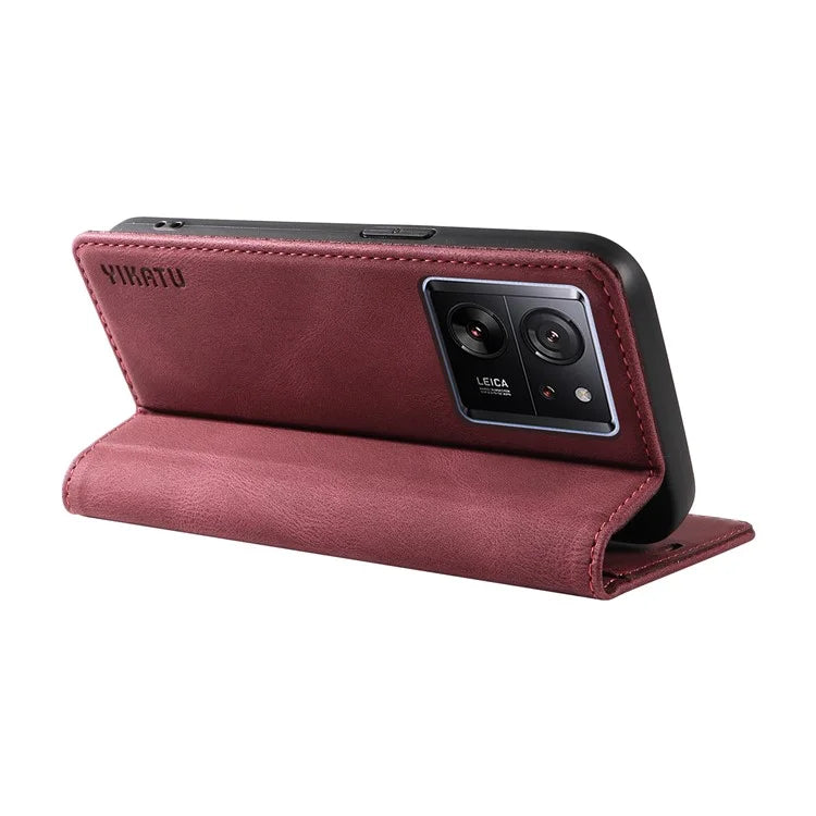 YIKATU YK-004 For Xiaomi 13T / 13T Pro / Redmi K60 Ultra Case Shockproof PU Leather Stand Card Holder Phone Cover