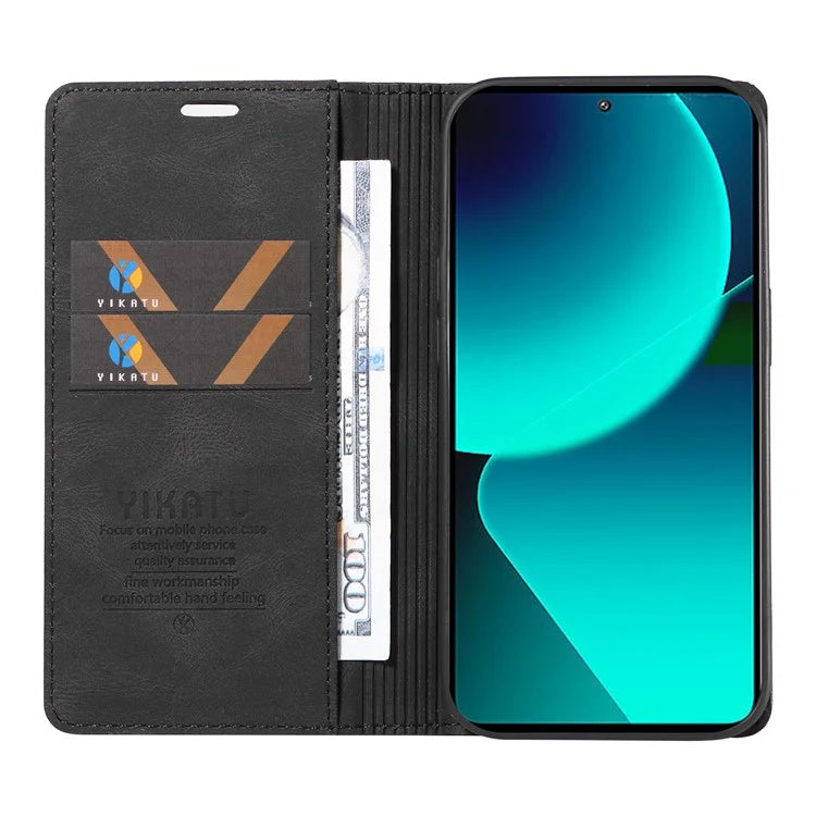 YIKATU YK-004 For Xiaomi 13T / 13T Pro / Redmi K60 Ultra Case Shockproof PU Leather Stand Card Holder Phone Cover