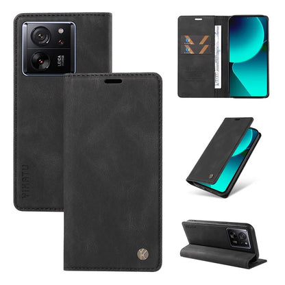 YIKATU YK-004 For Xiaomi 13T / 13T Pro / Redmi K60 Ultra Case Shockproof PU Leather Stand Card Holder Phone Cover