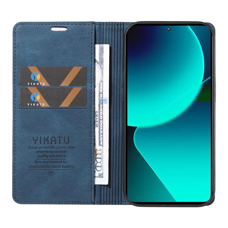 YIKATU YK-004 For Xiaomi 13T / 13T Pro / Redmi K60 Ultra Case Shockproof PU Leather Stand Card Holder Phone Cover