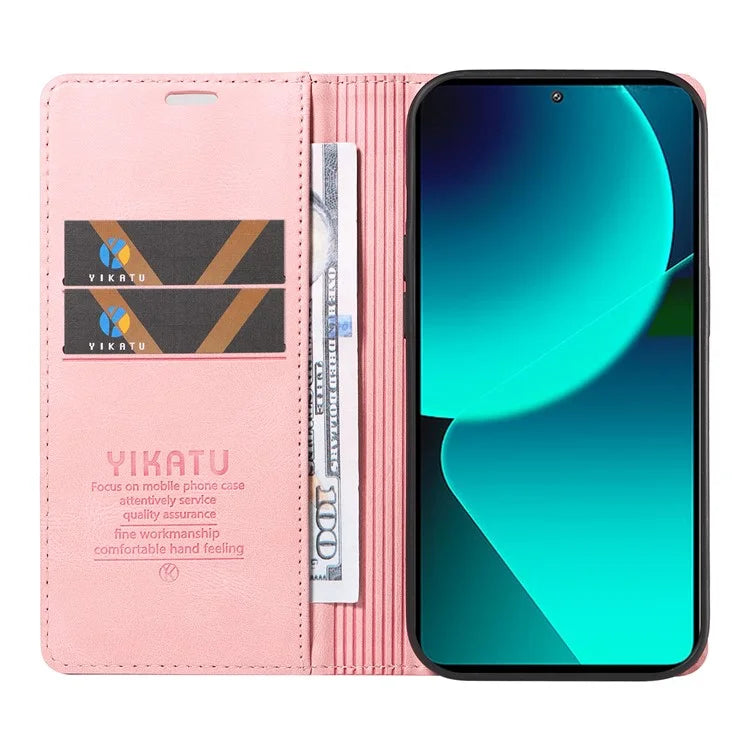 YIKATU YK-004 For Xiaomi 13T / 13T Pro / Redmi K60 Ultra Case Shockproof PU Leather Stand Card Holder Phone Cover
