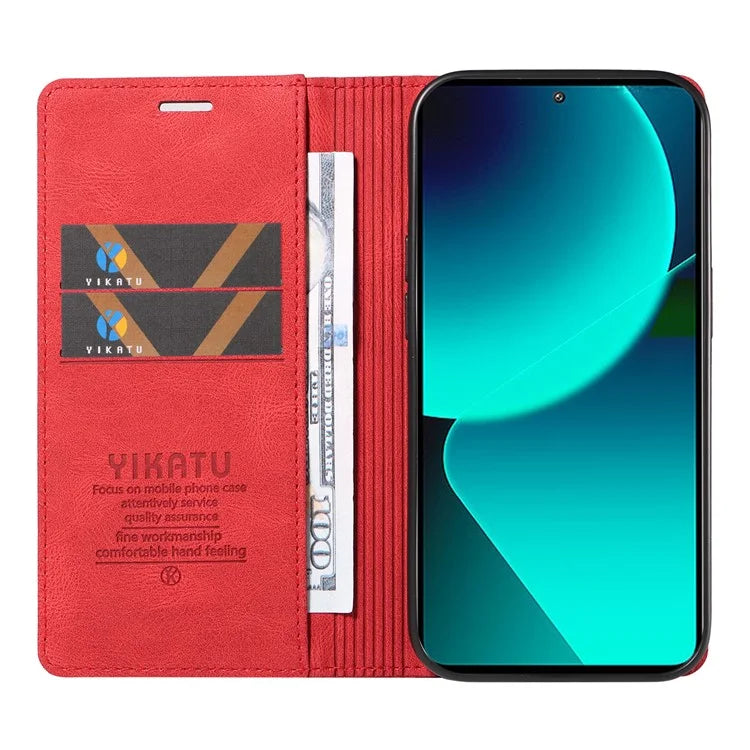 YIKATU YK-004 For Xiaomi 13T / 13T Pro / Redmi K60 Ultra Case Shockproof PU Leather Stand Card Holder Phone Cover