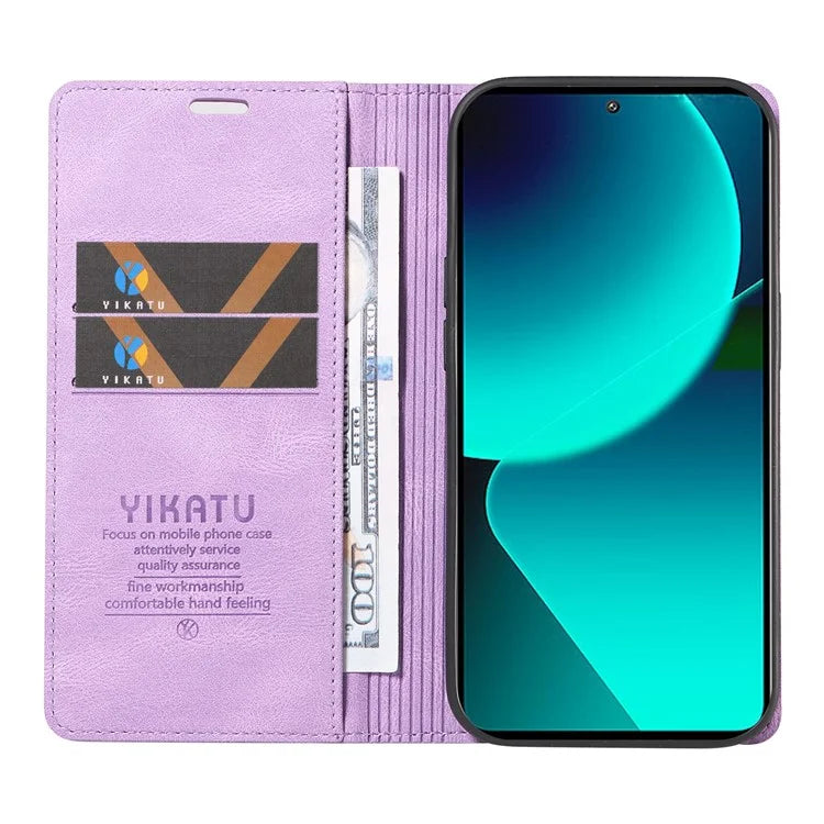 YIKATU YK-004 For Xiaomi 13T / 13T Pro / Redmi K60 Ultra Case Shockproof PU Leather Stand Card Holder Phone Cover