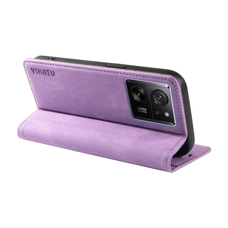 YIKATU YK-004 For Xiaomi 13T / 13T Pro / Redmi K60 Ultra Case Shockproof PU Leather Stand Card Holder Phone Cover