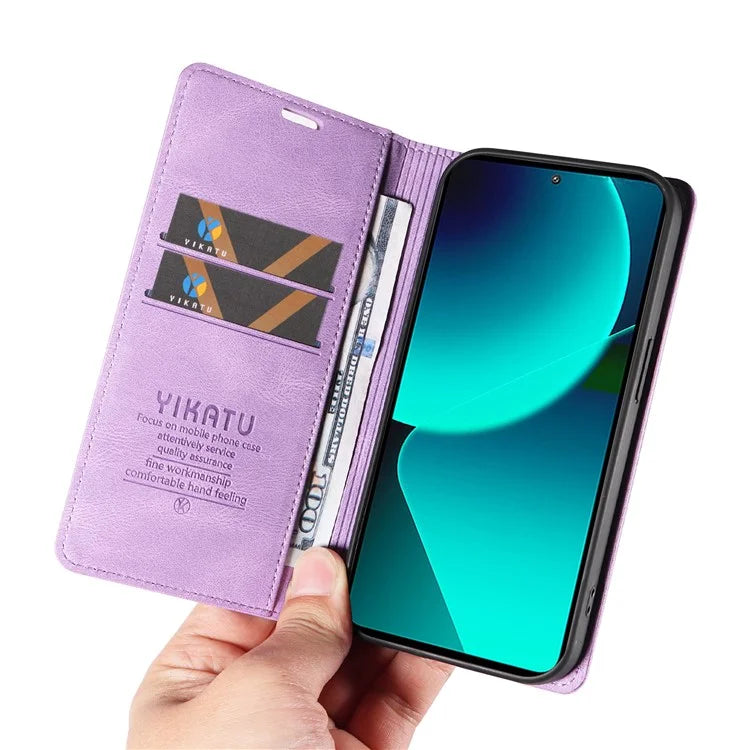 YIKATU YK-004 For Xiaomi 13T / 13T Pro / Redmi K60 Ultra Case Shockproof PU Leather Stand Card Holder Phone Cover