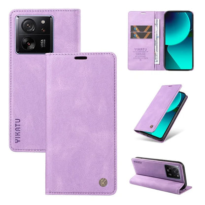 YIKATU YK-004 For Xiaomi 13T / 13T Pro / Redmi K60 Ultra Case Shockproof PU Leather Stand Card Holder Phone Cover