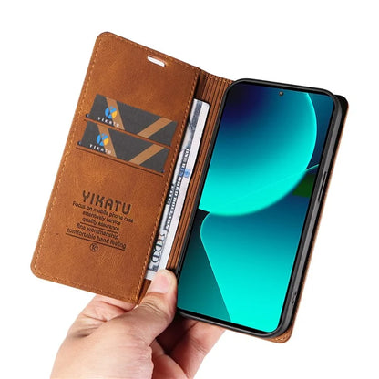 YIKATU YK-004 For Xiaomi 13T / 13T Pro / Redmi K60 Ultra Case Shockproof PU Leather Stand Card Holder Phone Cover