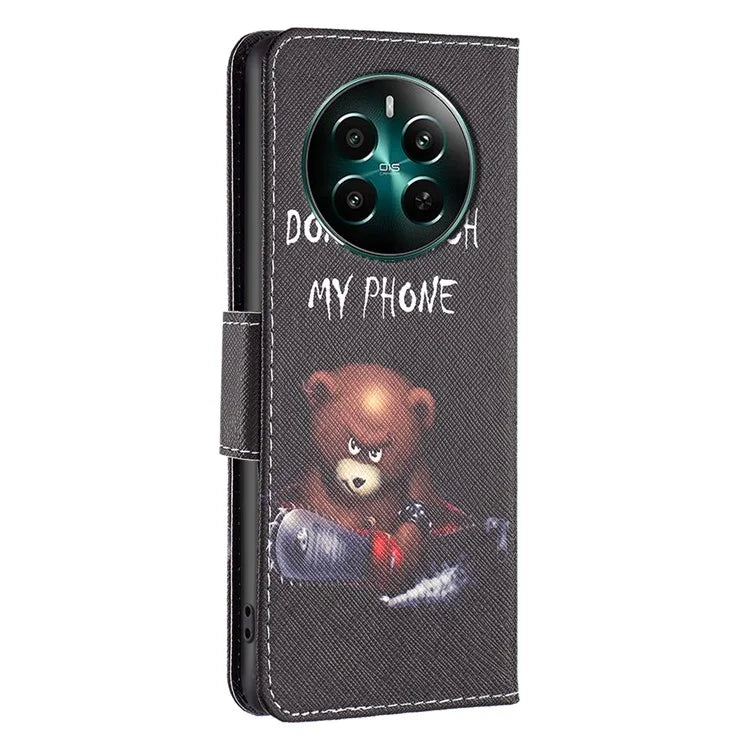 For Realme 12+ 5G Phone Case Pattern Printing PU Leather Stand Wallet Cover