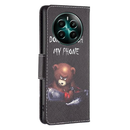For Realme 12+ 5G Phone Case Pattern Printing PU Leather Stand Wallet Cover