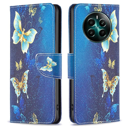 For Realme 12+ 5G Phone Case Pattern Printing PU Leather Stand Wallet Cover