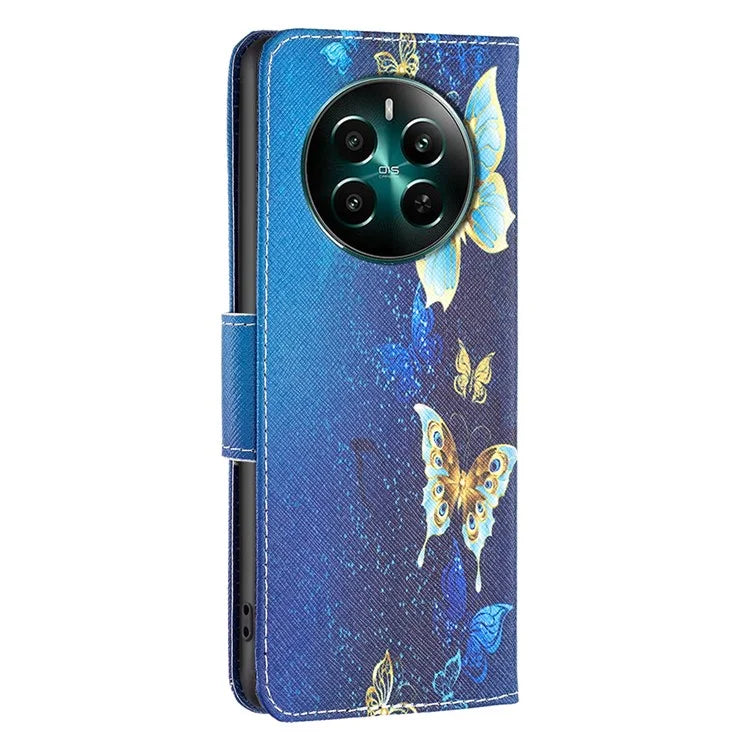 For Realme 12+ 5G Phone Case Pattern Printing PU Leather Stand Wallet Cover
