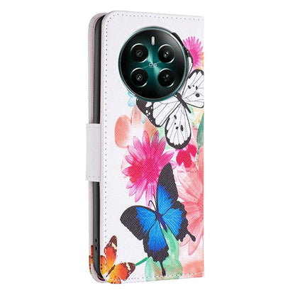 For Realme 12+ 5G Phone Case Pattern Printing PU Leather Stand Wallet Cover