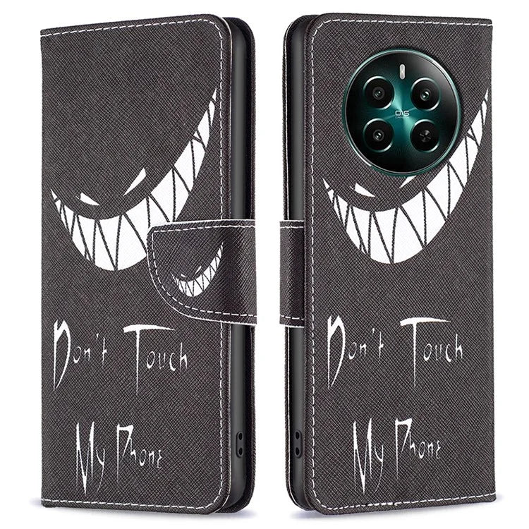 For Realme 12+ 5G Phone Case Pattern Printing PU Leather Stand Wallet Cover