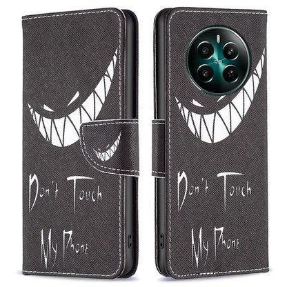 For Realme 12+ 5G Phone Case Pattern Printing PU Leather Stand Wallet Cover