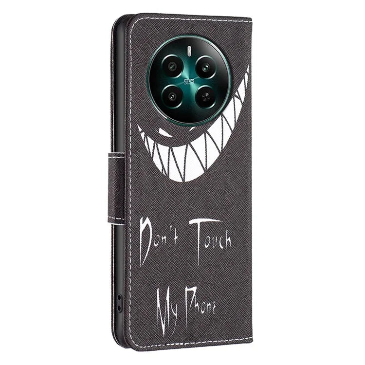 For Realme 12+ 5G Phone Case Pattern Printing PU Leather Stand Wallet Cover
