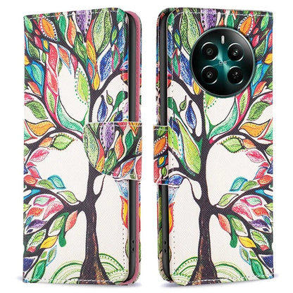 For Realme 12+ 5G Phone Case Pattern Printing PU Leather Stand Wallet Cover