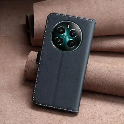 BINFEN COLOR BF17 For Realme 12+ 5G Case PU Leather Folio Magnetic Clasp Stand View Phone Cover