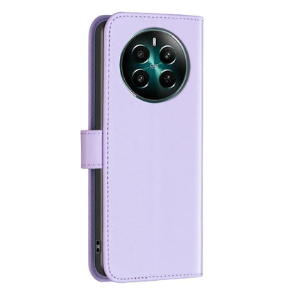 BINFEN COLOR BF17 For Realme 12+ 5G Case PU Leather Folio Magnetic Clasp Stand View Phone Cover