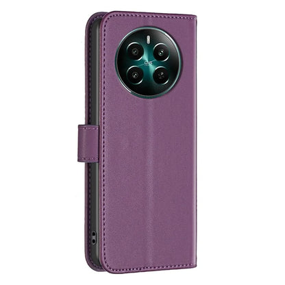 BINFEN COLOR BF17 For Realme 12+ 5G Case PU Leather Folio Magnetic Clasp Stand View Phone Cover