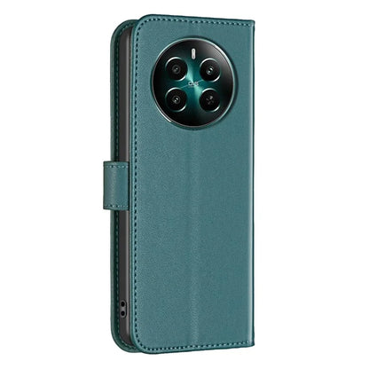 BINFEN COLOR BF17 For Realme 12+ 5G Case PU Leather Folio Magnetic Clasp Stand View Phone Cover