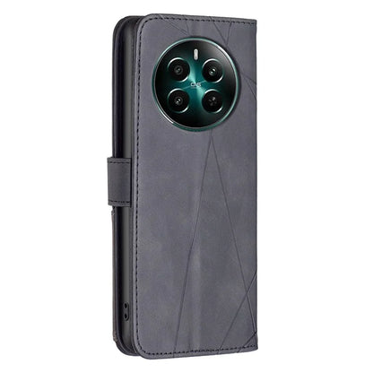 BINFEN COLOR BF05 For Realme 12+ 5G Case Geometric Imprinted Wallet Phone Cover